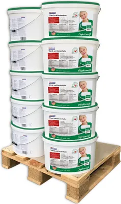Obrázek produktu pro interiérová barva PROFHOME 300-31-10 bílá hluboce matná 125 l vydatnost 1 kbelíku cca 800 m2