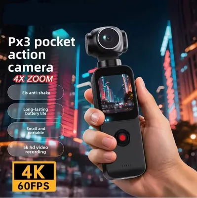 Produktbild von 4K Taschen Actionkamera mit 270°-Autodrehung, Bildstabilisierung, Touchscreen, Sport-DV-Bodycam und 4 fach Zoom  tragbarer digitaler Videorekorder
