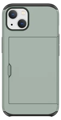 Image de Coque arrière imoshion avec porte-cartes pour iPhone 14 - Vert foncé