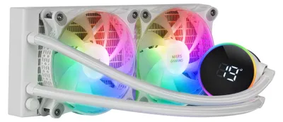 Obrázok produktu pre Mars Gaming ML-LCD240, Súprava vodného chladenia, 12 cm, Biela