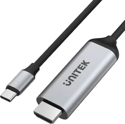Obrázek produktu pro UNITEK V1423A, 1,8 m, USB typu C, HDMI, Samec, Samec, Přímý