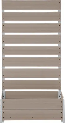 Produktbild von WPC Pflanzkübel mit Rankgitter, hellbraun, 72x33x137 cm