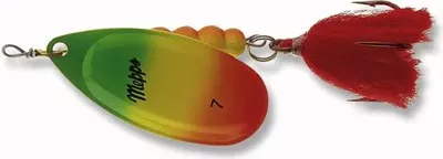 Produktbild von DAIWA MEPPS AGLIA TIGER XL, Großfisch-Spinner mit Fliege, green/yellow/red , 52-08007
