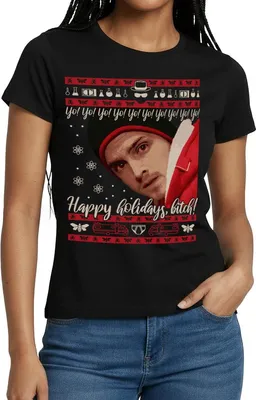 Produktbild von Spreadshirt Breaking Bad Jesse Happy Holidays, B*itch Frauen T-Shirt, L, Schwarz