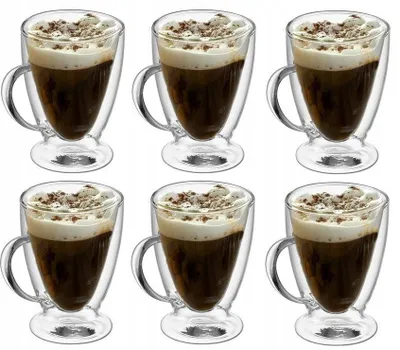 Image de MG Home Verres Thermiques 300 ml Café Latte Lot de 6