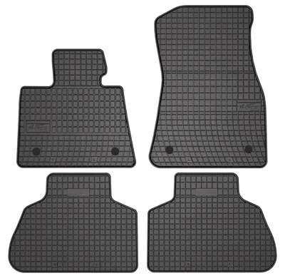 Immagine prodotto di Tappetini auto in gomma adatto per BMW X5 F15 (2013-2018, SUV) neri, set 4 pz, con fissaggi
