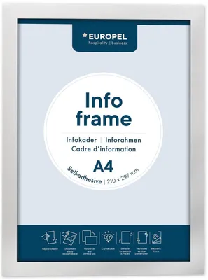 Obrázek produktu pro EUROPEL 196003 EUROPEL magnetický rámeček INFO FRAME, DIN A4, stříbrný