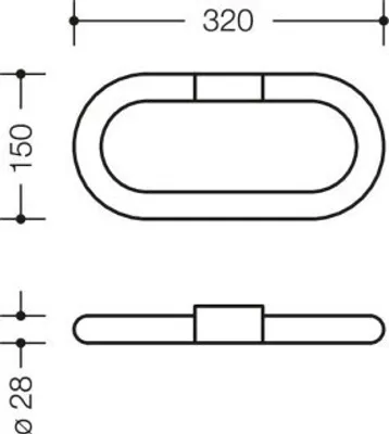 Produktbild von HEWI 477.09B300 98 Handtuchring Ser 477, matt, d:28,
