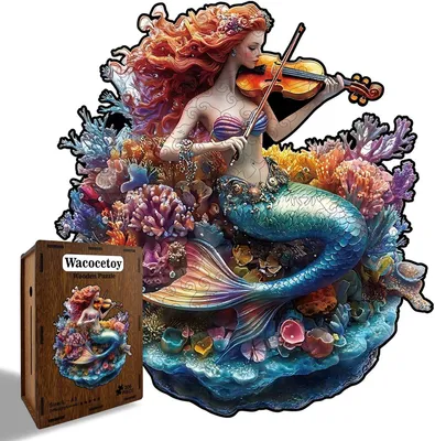 Image de Puzzle en bois « Sirène » 206 pièces – Puzzle à thème pour adultes