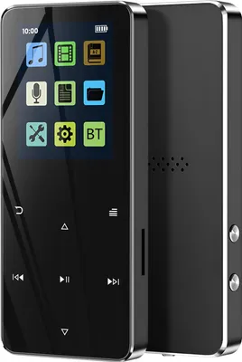 Obrázok produktu pre Avizar, dotykový MP3 prehrávač pre hudbu a videá s Bluetooth, výdrž batérie 20 hodín, čierny
