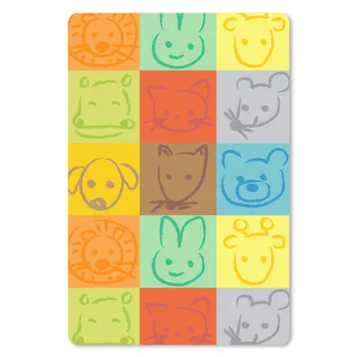 Produktbild von MuchoWow® Mauspad Mousepad Tiere - Muster - Kinder - Regenbogen 18x27 cm - Mousepads - Maus Mat - Pad - Mausunterlage