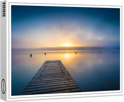 Produktbild von raxxa Premium-Puzzle "Sonnenaufgang am See", 1000 Teile