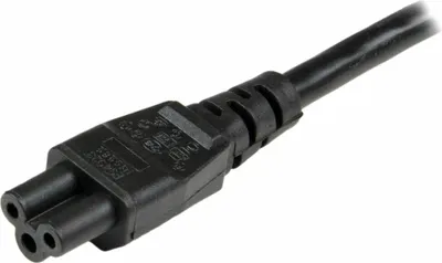 Image de StarTech.com 3m (10ft) Cordon d'alimentation pour ordinateur portable, EU Schuko to C5, 2.5A 250V, 18AWG, Notebook / Laptop Replacement AC Cord, Printer/Power Brick Cord, Schuko CEE 7/7 to Clover Leaf IEC 60320 C5 - Laptop Charger Cable (753E-3M-POWER-LEAD)