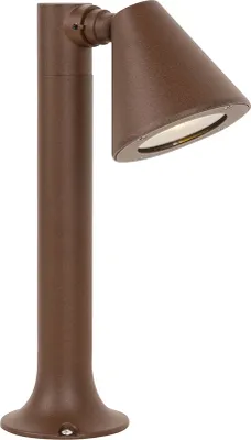 Zdjęcie produktu dla Nowoczesny słup ogrodowy brązowo-rdzawy 30 cm IP44 regulowany - Ciara