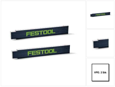 Obrázek produktu pro 2x skládací metr Festool dřevěný skládací metr 2 m 10 článků ( 201464 )