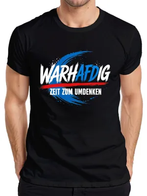 Produktbild von Zeit zum Umdenken AfD Wahltag Politik Statement Sarkasmus Patriot Herren T-Shirt, Schwarz, 3XL