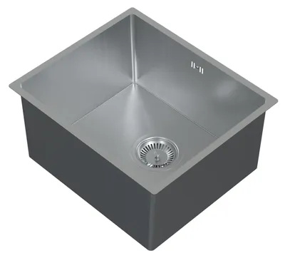 Produktbild von HAGO24 Edelstahl Einbauspüle 40x34cm Silber Küchenspüle Spülbecken Schallschutz Kondensschutz Ablaufgarnitur Siphon