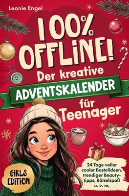 Produktbild von Adventskalender für Teenager-Mädchen 100% offline, Bastelideen, Beautytipps, ab