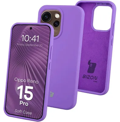 Produktbild von Silikon Handyhülle für Oppo Reno 15 Pro, Bizon Soft Case, Violett