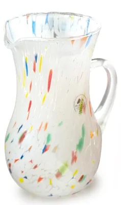 Murano-Glas Kruik 500 ml, Wellen-Design, 20 cm, handgefertigt