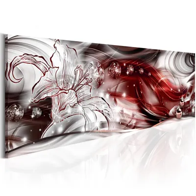 Zdjęcie produktu dla Nowoczesna fototapeta a-A-0225-b-c (135x45) - 1 sztuka Zdjęcie na płótnie Dekoracja ścienna Obraz ABSTRACT FLOWERS