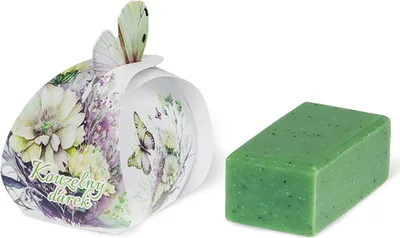 Obrázok produktu pre Prírodné mydlo 50g s konopným olejom - 8x8x6 cm - tmavozelené