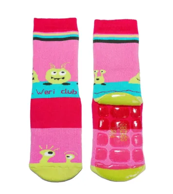 Produktbild von Kinder ABS-Socken aus Baumwolle UFO Pink Größe 27-30