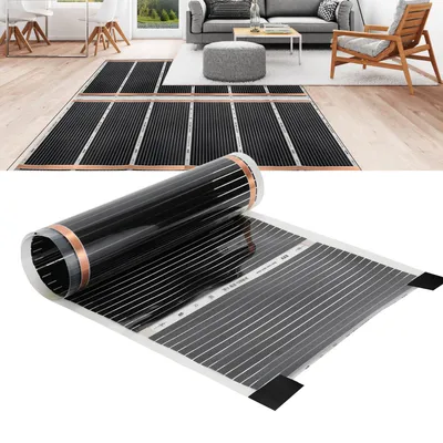 Immagine prodotto di Foglio riscaldante Jopassy 220 Watt/m2, set di fogli riscaldanti, riscaldamento a pavimento adatto per 4m2, infrarossi-elettrico, LxL: 200x50cm (per pezzo)
