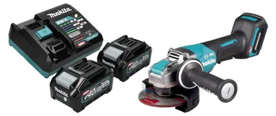 Zdjęcie produktu dla Makita GA 047 GM201 Akumulatorowa szlifierka kątowa 40 V maks. 125 mm X-LOCK Bezszczotkowa + 2x akumulator 4,0 Ah + ładowarka