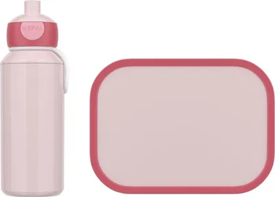 Produktbild von Mepal - Pausenset Campus - Set für Kinder mit Pop-up Trinkflasche & Lunch Box - Lunch-Set für die Schule oder unterwegs - Spülmaschinenfest - 400 + 750 ml - Cool pink