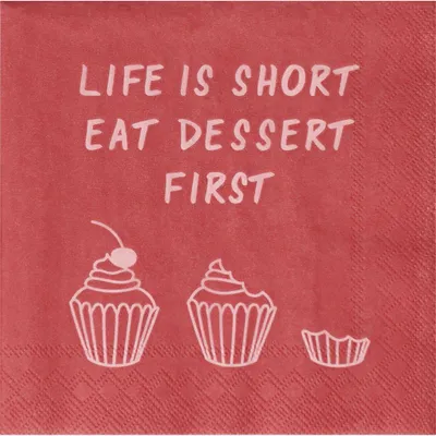 Produktbild von Cocktailserviette "Eat Dessert first"