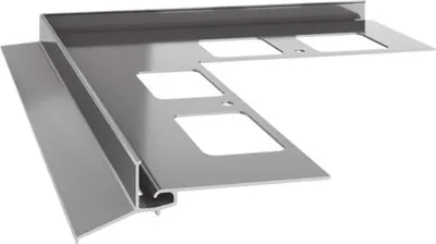 Produktbild von Renoplast Aluminium Traufprofil K102 Keramikboden, Außenecke 90°, Grau