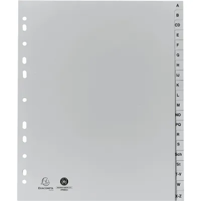 Produktbild von Exacompta 1920B, Grau, Polypropylen (PP), A4, 245 mm, 297 mm, 170 g