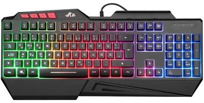 Produktbild von Gaming Tastatur PC Tastatur Beleuchtet Regenbogen Tastatur USB 19 Anti-Ghosting Gaming Keyboard Für PC Laptop PS4 Xbox One Deutsches Layout
