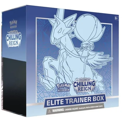 Obrázek produktu pro Pokémon TCG: Sword & Shield - Chilling Reign Elite Trainer Box.