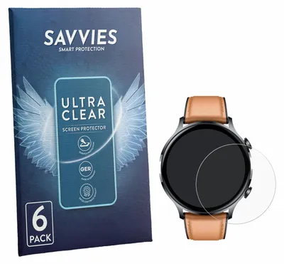 Produktbild von 6x Für NONGAMX Smartwatch 1.39" Schutzfolie Savvies Displayschutz Display Schutz Folie Klar Transparent