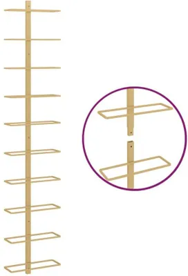 Produktbild von Metallischer Weinaufsatz in Goldfarbe, 24x9x120 cm
