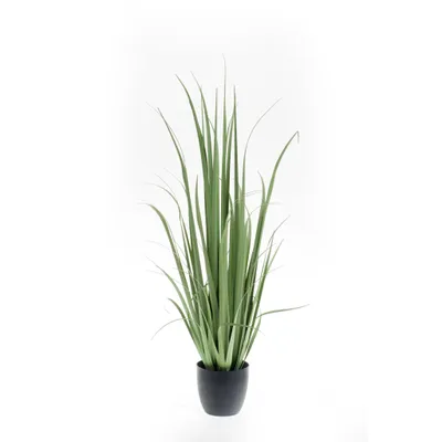 Produktbild von Emerald Künstliches Yucca Gras - Iva | 120 cm, für drinnen, Kunstpflanze, wie echt, Allergiker geeignet, pflanzliche Dekoration Praxis, Office & Wohnzimmer