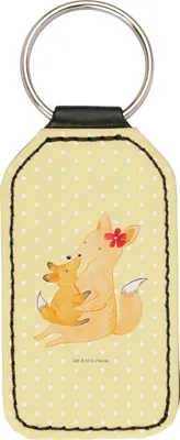 Produktbild von Mr. & Mrs. Panda Taschenanhänger Fuchs Mama - Gelb Pastell - Geschenk, Umarmen, schlüssel anhänger, Schlüsselanhänger Mit Spruch, für, schlüsselbund, Tochter, Schoß