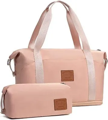 Produktbild von Damen-Wasserfest-Tasche, 2-teiliger Set, Duffle Bag, 40 x 20 x 25 cm, rosa