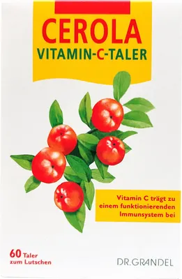 Immagine prodotto di Dr Grandel Cerola Vitamina C Thaler per la suzione, 60 compresse