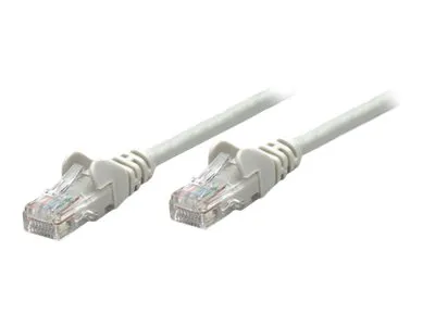 Image de Intellinet Network Patch Cable, Cat5e, 10m, Grey, CCA, U/UTP, PVC, RJ45, Gold Plated Contacts, Snagless, Booted, Lifetime Warranty, Polybag - Câble patch - RJ-45 (M)