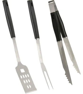 Produktbild von BBQ Grillzubehör | Grillbesteck | Grillwerkzeuge 3 Stück SET Zange Pfannenwender Gabel