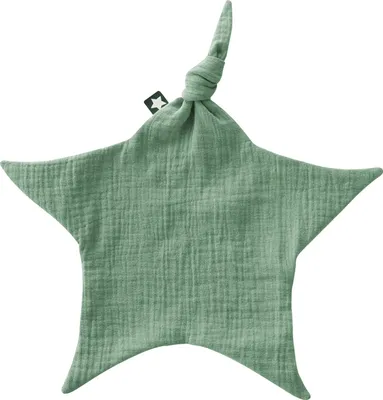 Produktbild von Musselin-Schnuffeltuch - Grün - Ø 35 cm - Sternform