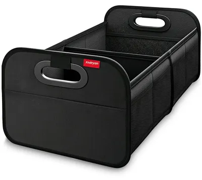 Productafbeelding van Opvouwbare kofferbakorganizer met stevige bodem en handvat, opbergtas voor de auto, zwart