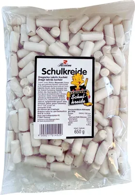 Produktbild von Schulkreide / Skolekridt, dragiertes Lakritz Konfekt, Tüte, 650 g, Rexim