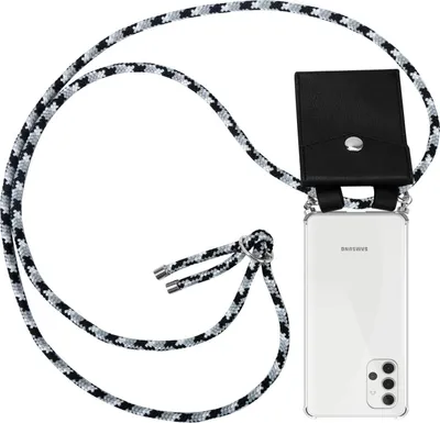 Produktbild von Cadorabo Schutzhülle für Samsung Galaxy A32 5G Hülle in Grau Handy Kette Kordel abnehmbares Etui