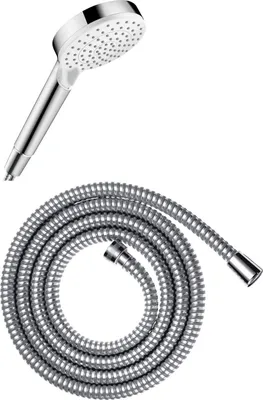 Produktbild von Hansgrohe Handbrause Crometta Vario weiß/Chrom, mit 175 cm Brauseschlauch