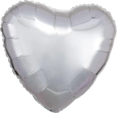 Image de Ballon standard coeur argenté