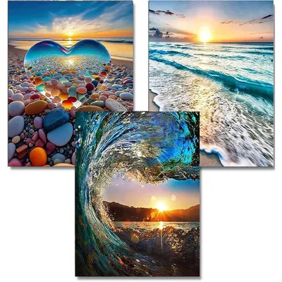 Productafbeelding van Diamond Painting 3-delige set volwassenen, 5D Diamond Painting strand